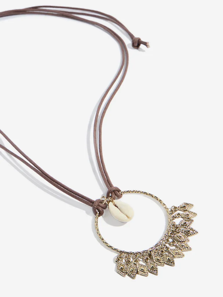 Westside Accessories Brown Boho Cord Necklace