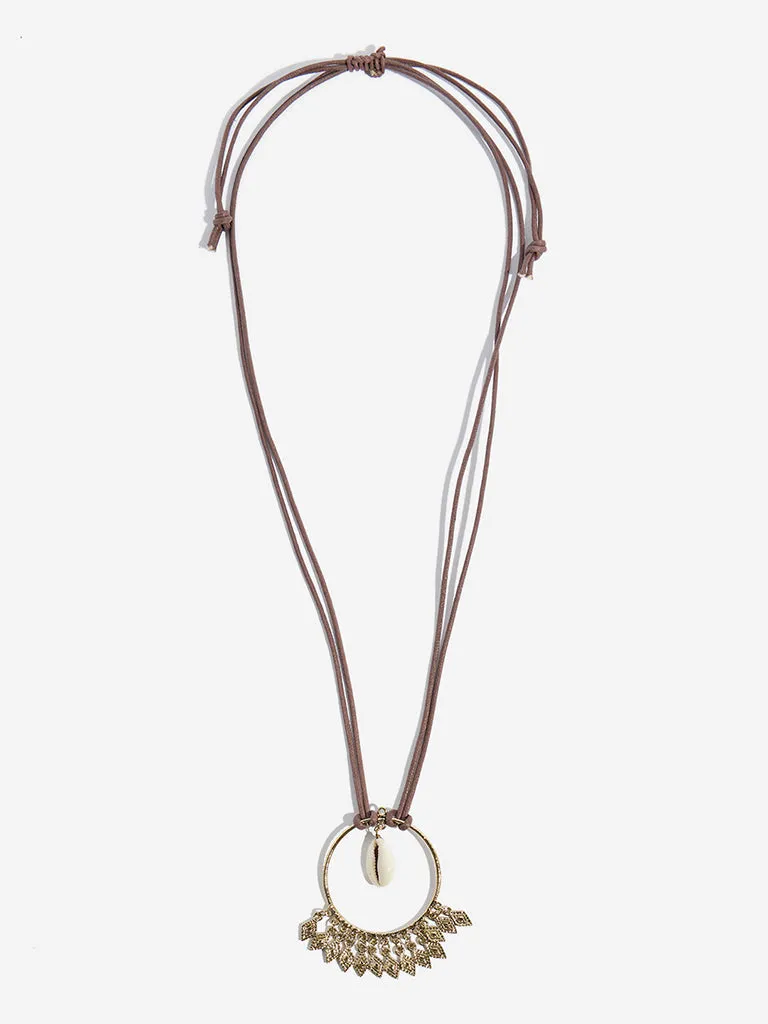 Westside Accessories Brown Boho Cord Necklace