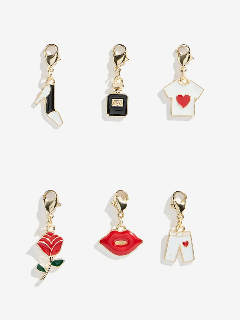 Westside Accessories Multicolour Dressy Charms Set - Pack of Six