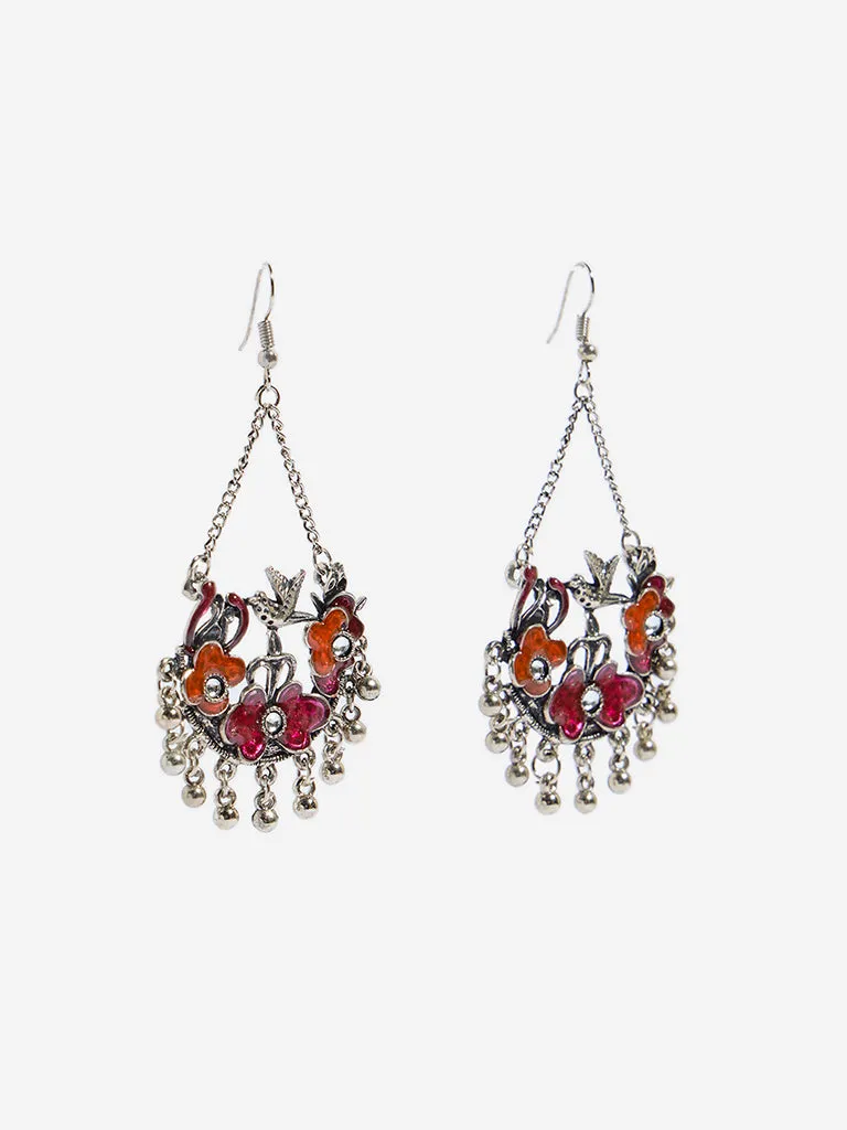 Westside Accessories Multicolour Flower Fish Hook Earrings