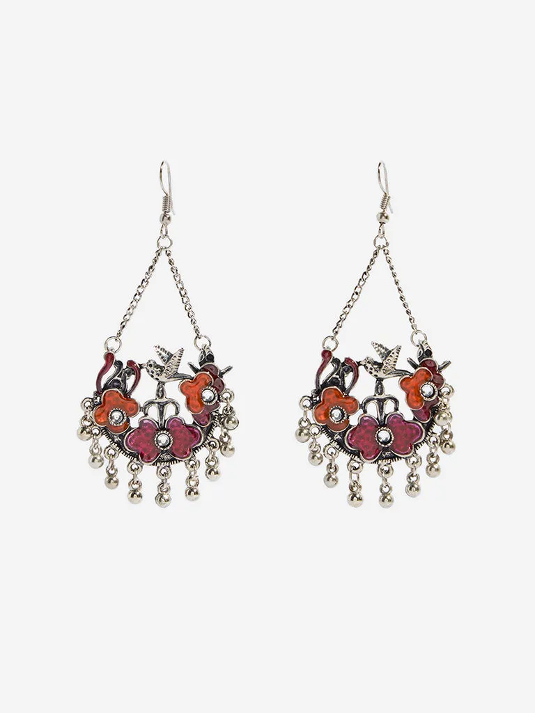 Westside Accessories Multicolour Flower Fish Hook Earrings
