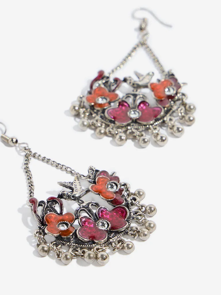 Westside Accessories Multicolour Flower Fish Hook Earrings