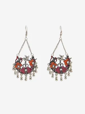 Westside Accessories Multicolour Flower Fish Hook Earrings