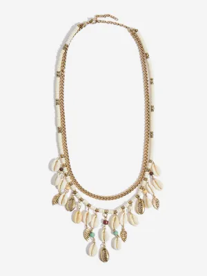 Westside Accessories Multicolour Layer Shell Statement Necklace