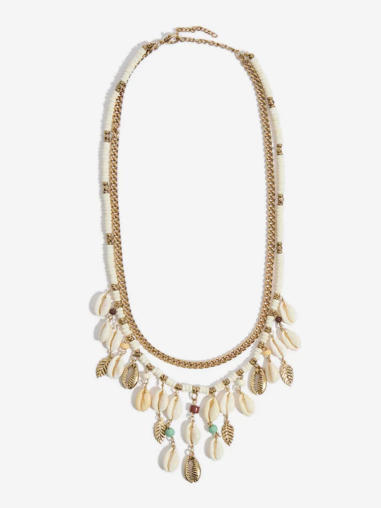 Westside Accessories Multicolour Layer Shell Statement Necklace