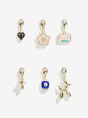 Westside Accessories Multicolour Mushroom Charms Set - Pack of 6