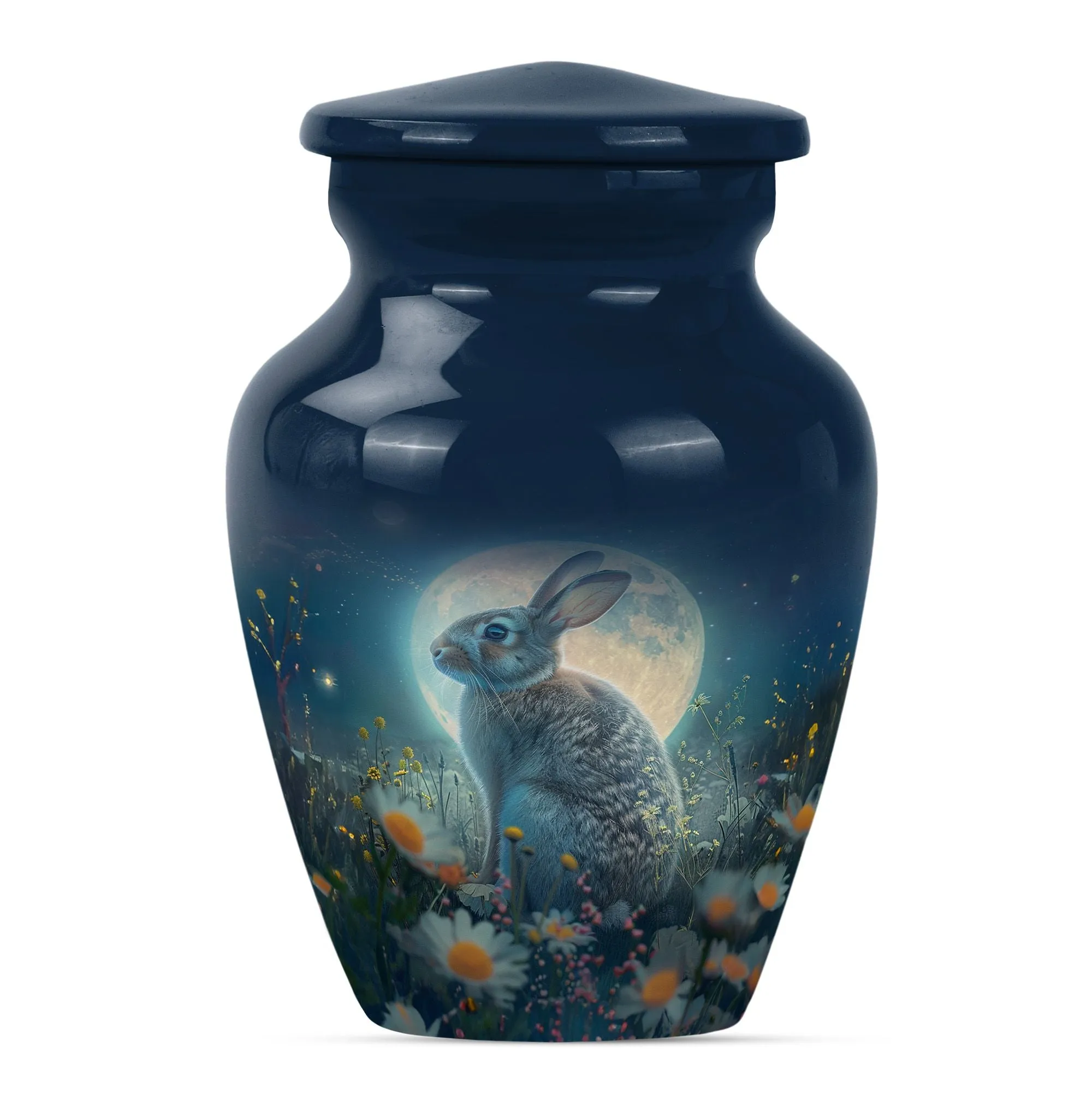 White Bunny Moon Cremation Urn | Bunny Urn For Human Remains