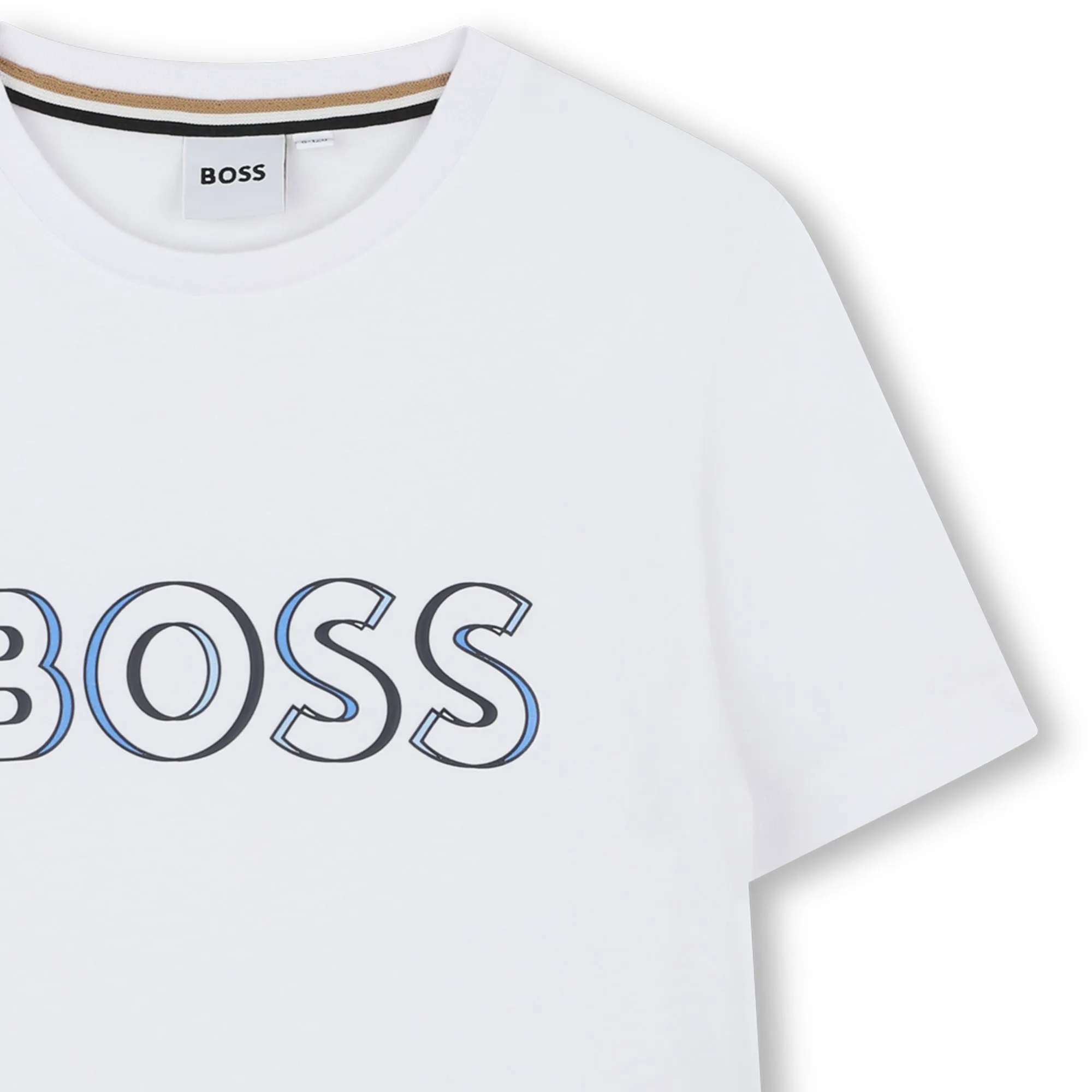White Duo Toned Outline T-Shirt