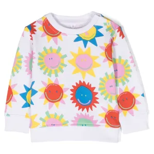 White Graphic Sun Sweatshirt