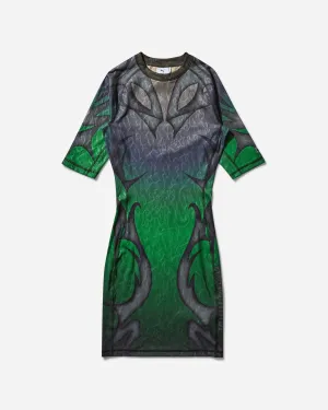 Women's Aries Tribal Jacquard Lace Dress Green