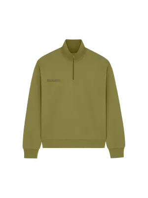 Womens DNA Double Jersey Half Zip Sweatshirt—highland green