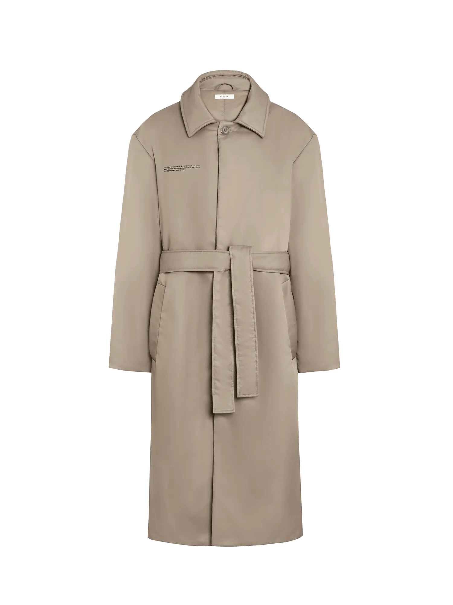Womens Flower-Warmth Trench Coat—taupe