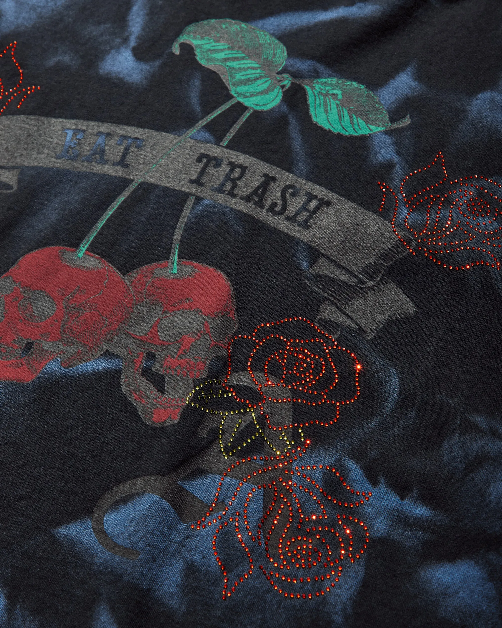 Women's Sprayed Trash Cherries T-Shirt Black