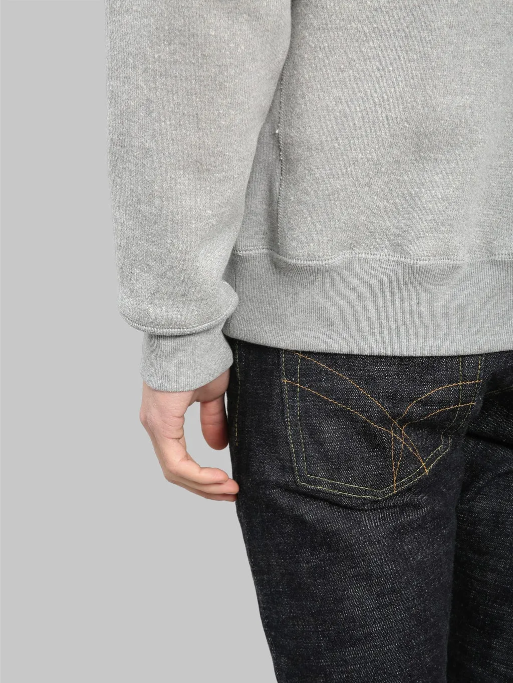 Wonder Looper Pullover Crewneck 876gsm Double Heavyweight French Terry Heather Grey