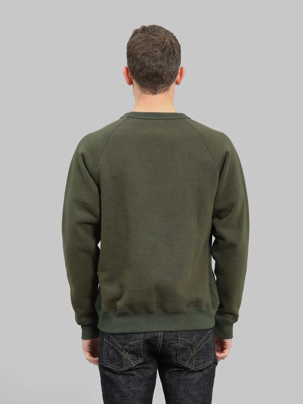 Wonder Looper Pullover Crewneck 876gsm Double Heavyweight French Terry Khaki