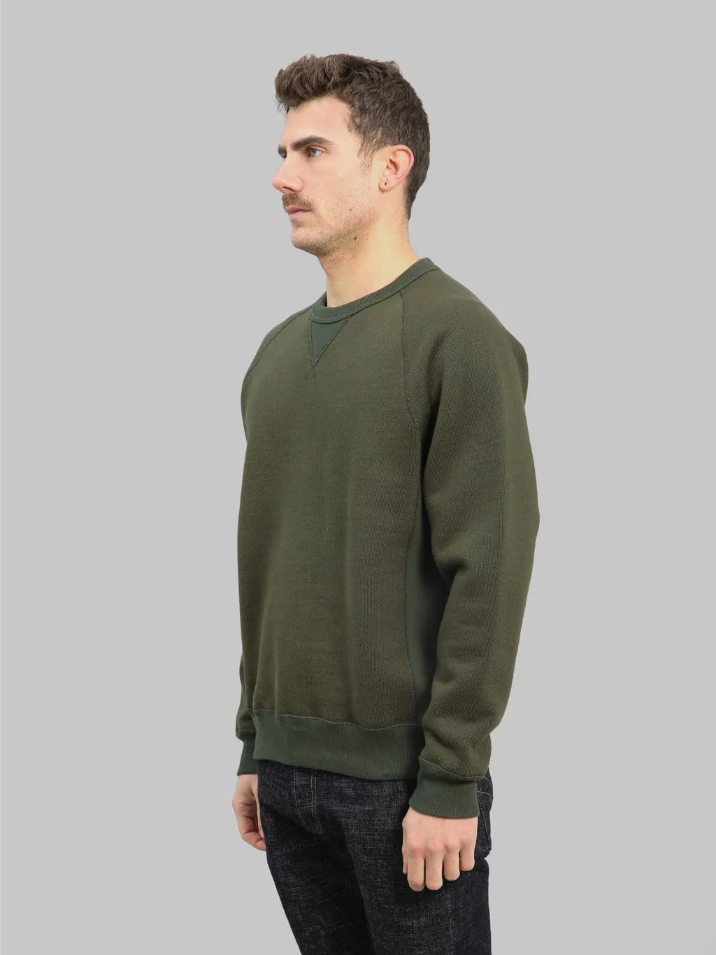 Wonder Looper Pullover Crewneck 876gsm Double Heavyweight French Terry Khaki