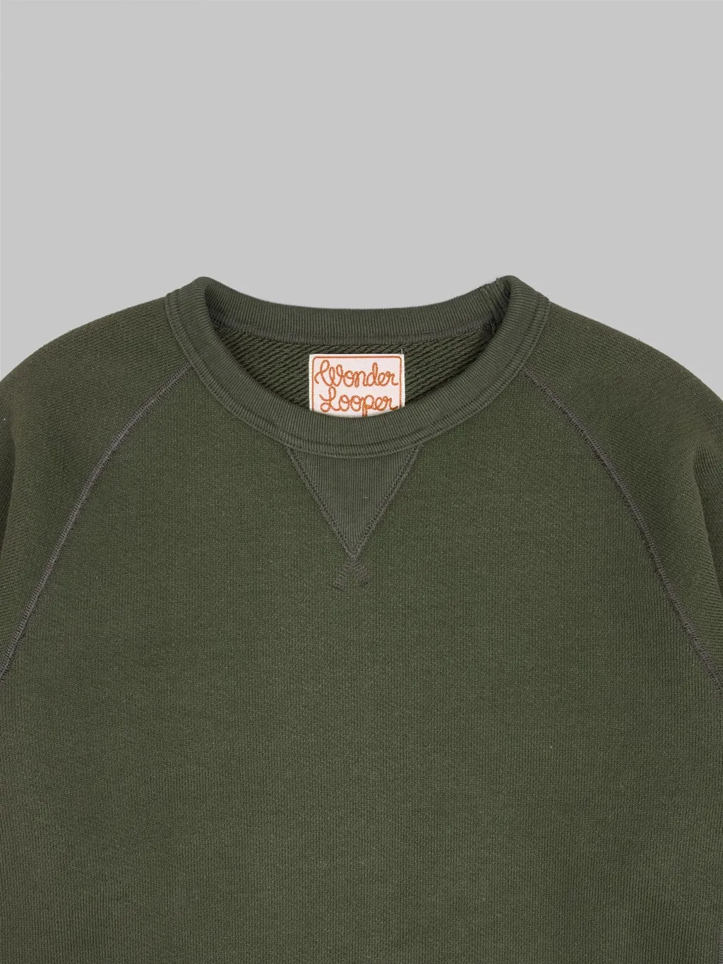 Wonder Looper Pullover Crewneck 876gsm Double Heavyweight French Terry Khaki
